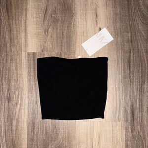 🖤 NWT ZARA CROP TUBE TOP BLACK MEDIUM 🖤